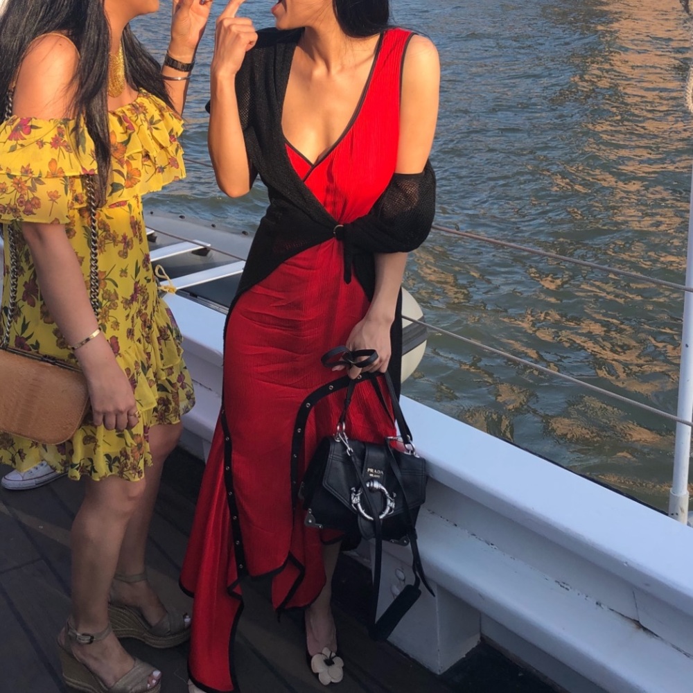 Jason wu red runway dress